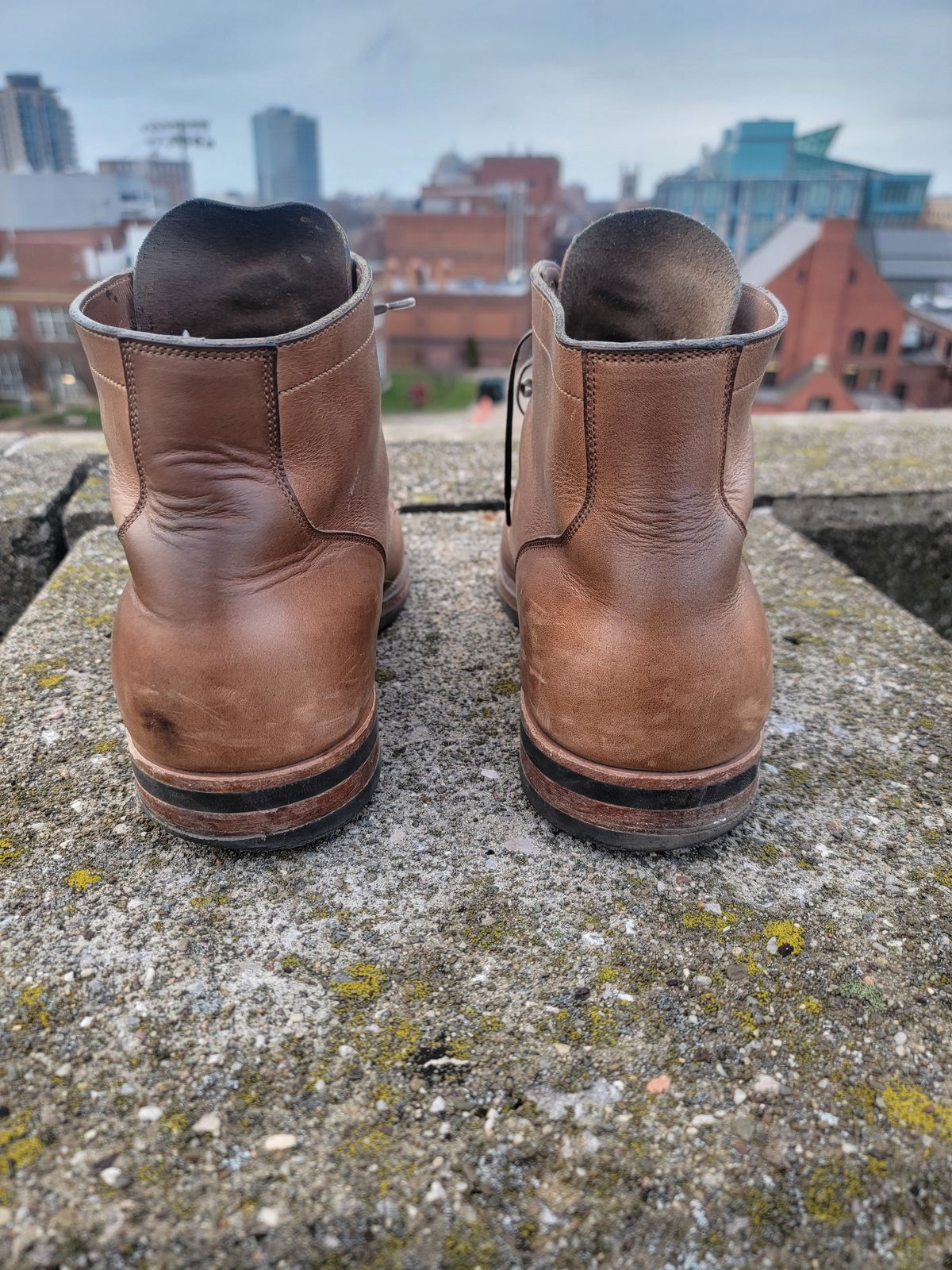 Photo by tempesttost on March 6, 2024 of the Viberg Service Boot BCT in Horween Natural Chromexcel.