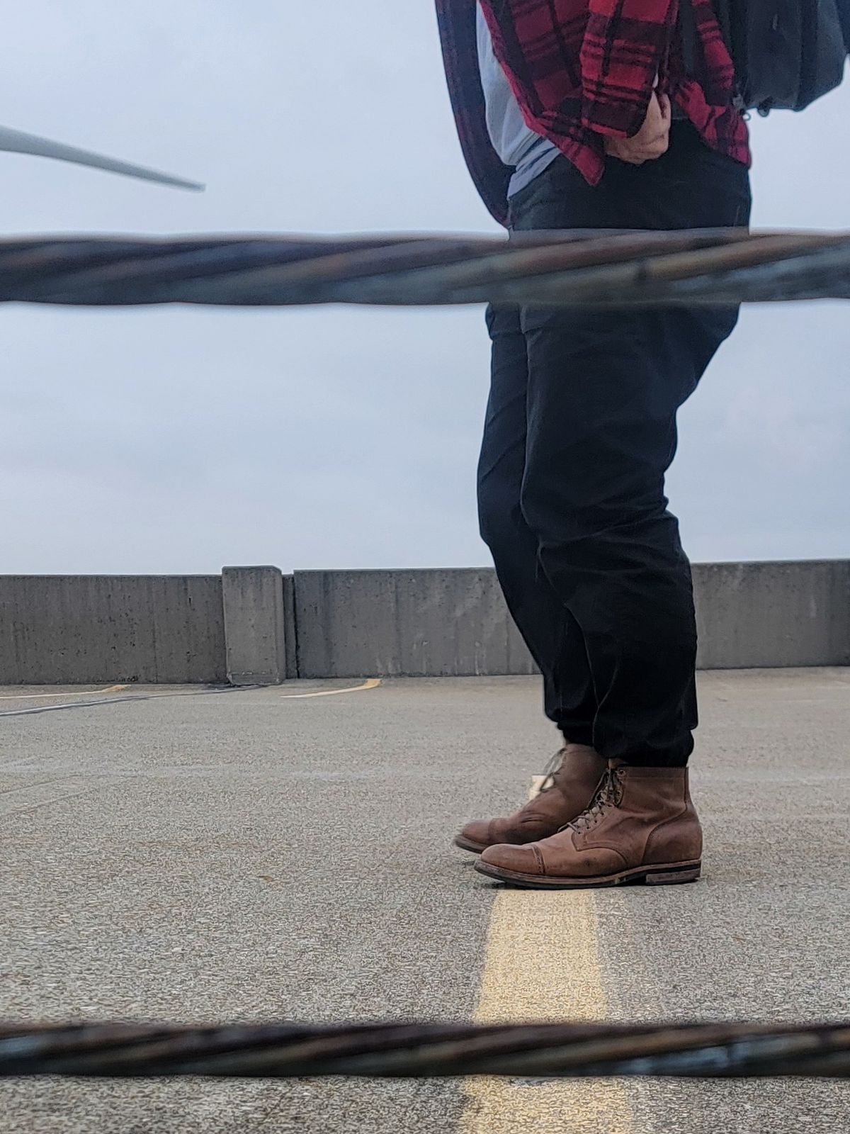 Photo by tempesttost on April 6, 2024 of the Viberg Service Boot BCT in Horween Natural Chromexcel.