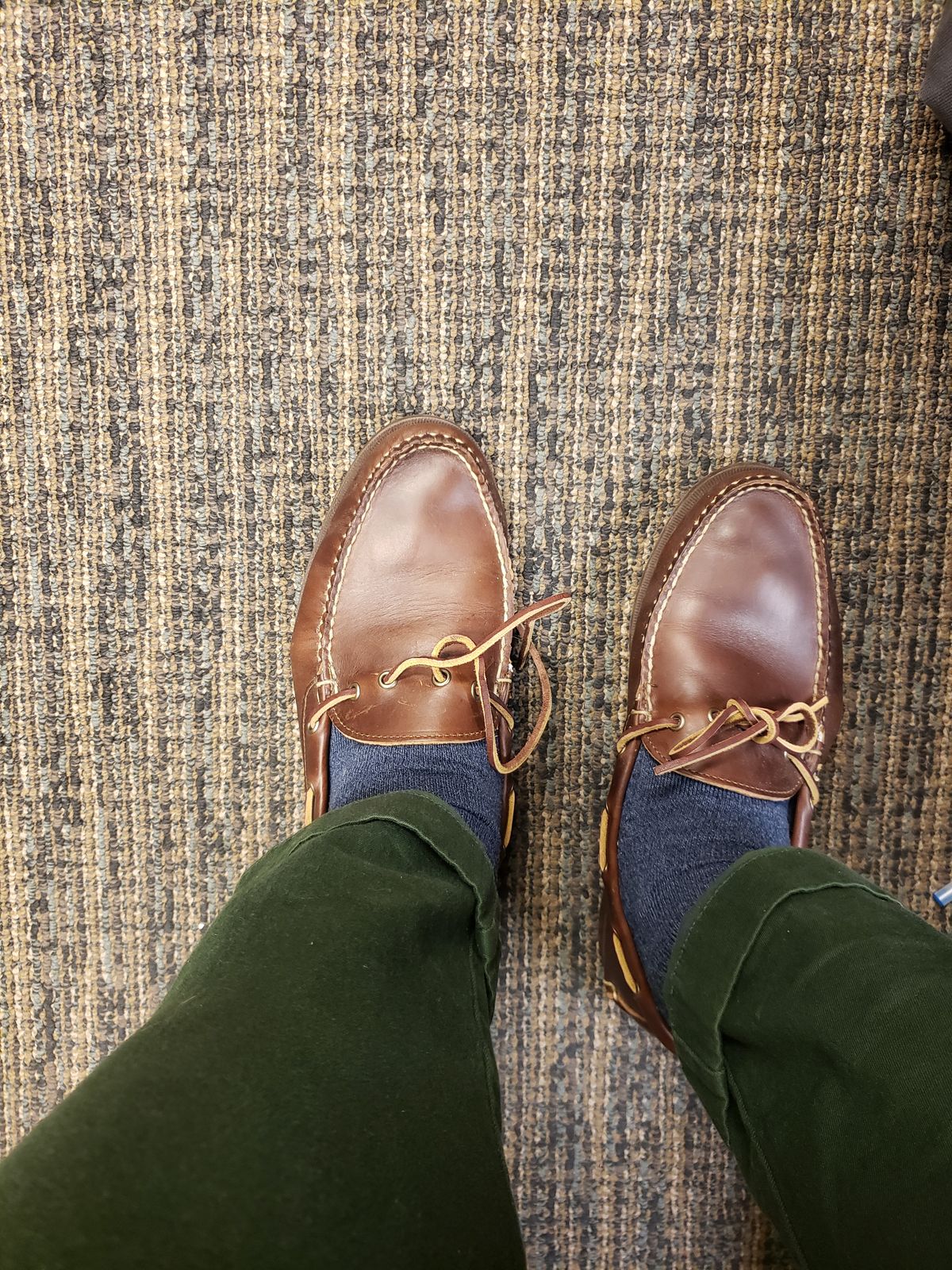 Photo by tempesttost on April 27, 2021 of the Rancourt & Co. Gilman Camp Moc in Horween Carolina Brown Chromexcel.