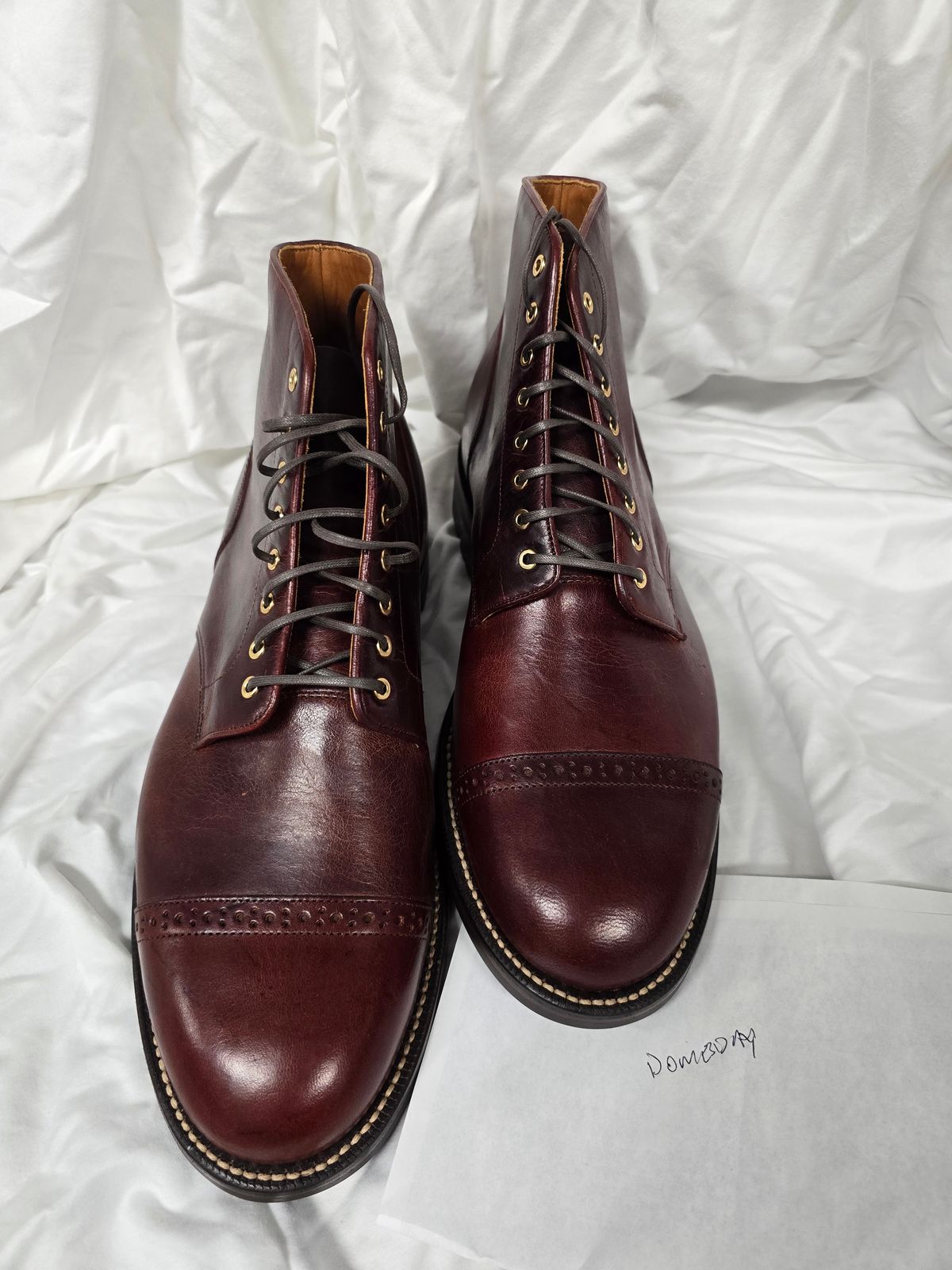 Photo by tempesttost on October 8, 2024 of the Grant Stone Garrison Boot in Gallun Red Denali Stag.