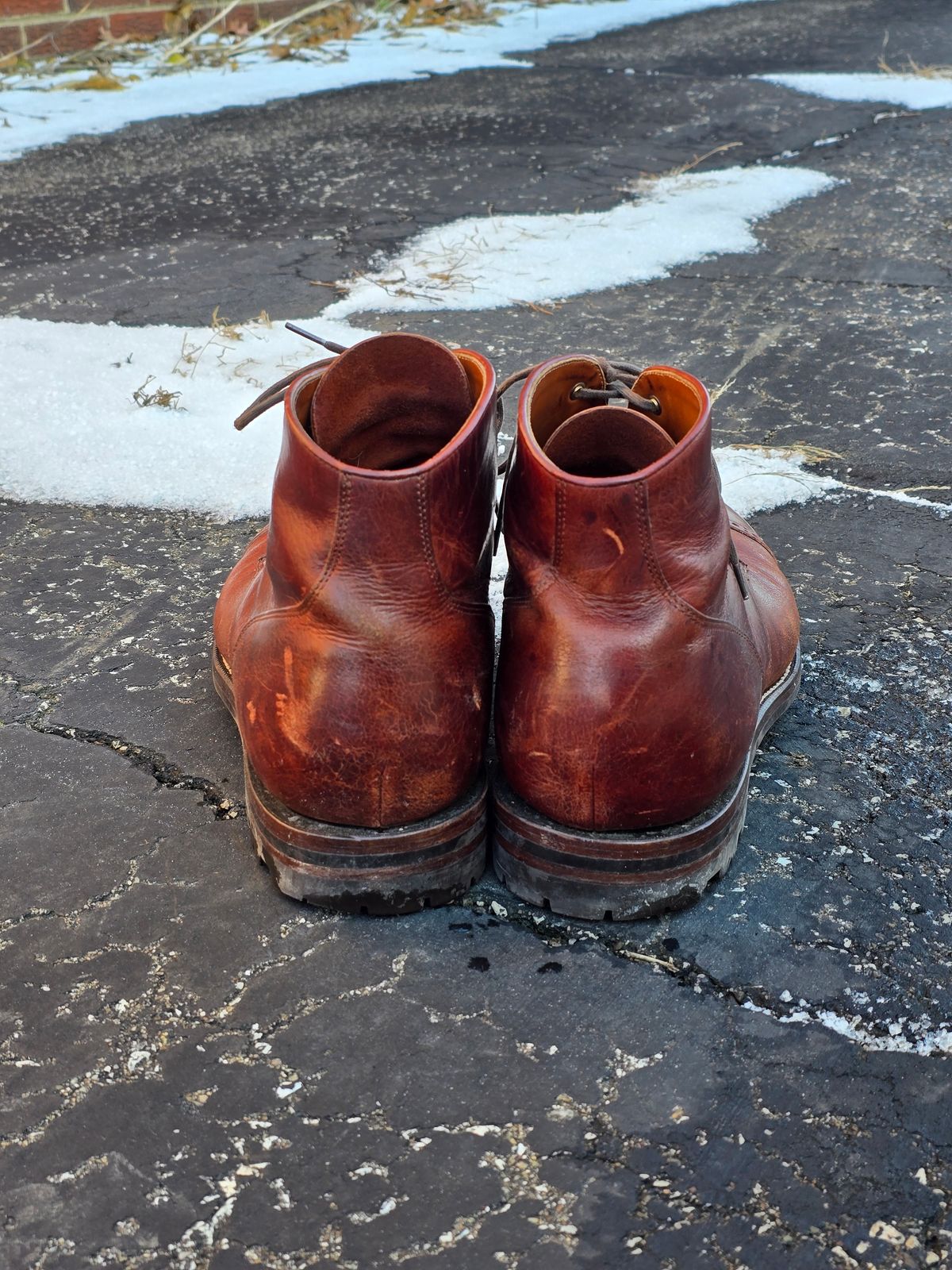 Photo by tempesttost on December 5, 2024 of the Grant Stone Garrison Boot in Gallun Red Denali Stag.