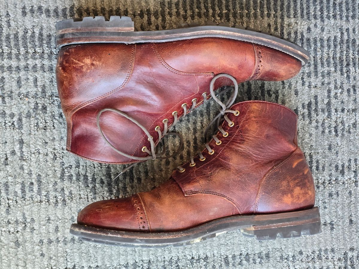 Photo by tempesttost on March 2, 2025 of the Grant Stone Garrison Boot in Gallun Red Denali Stag.
