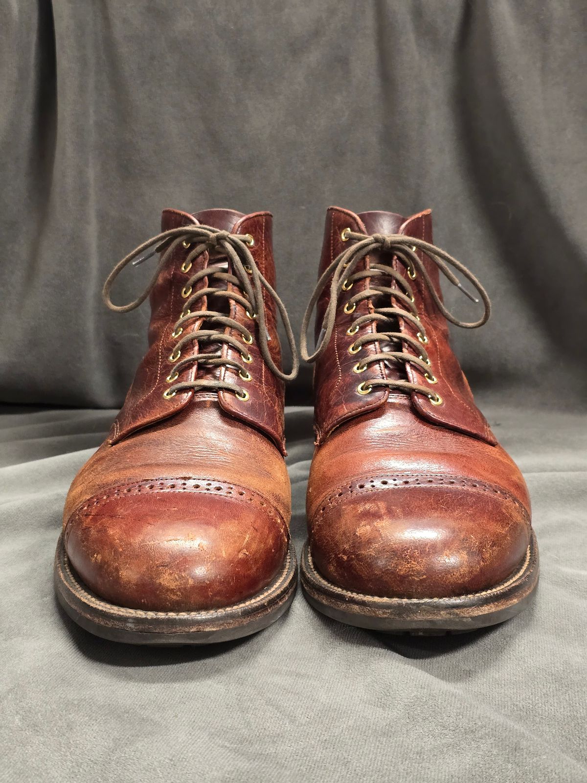 Photo by tempesttost on April 4, 2025 of the Grant Stone Garrison Boot in Gallun Red Denali Stag.