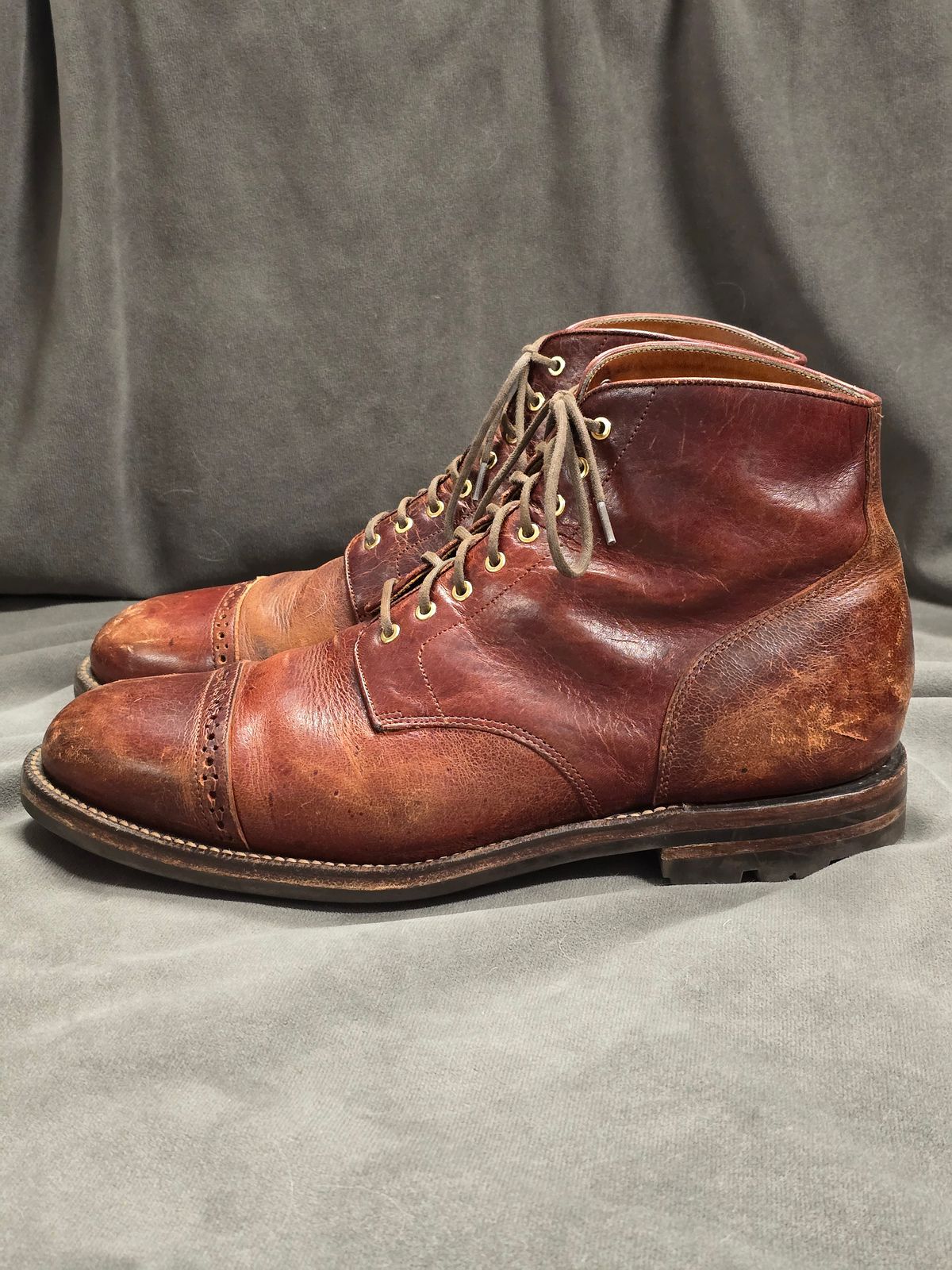 Photo by tempesttost on April 4, 2025 of the Grant Stone Garrison Boot in Gallun Red Denali Stag.