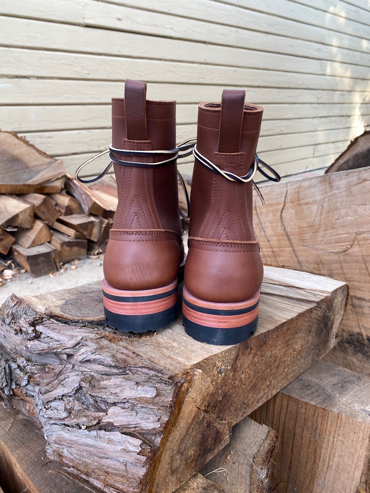 Photo by whiskey.bootlaces on October 2, 2023 of the Nicks BuilderPro in Seidel 1964 Brown.