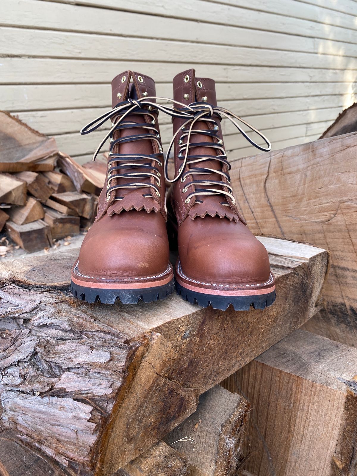 Photo by whiskey.bootlaces on October 2, 2023 of the Nicks BuilderPro in Seidel 1964 Brown.