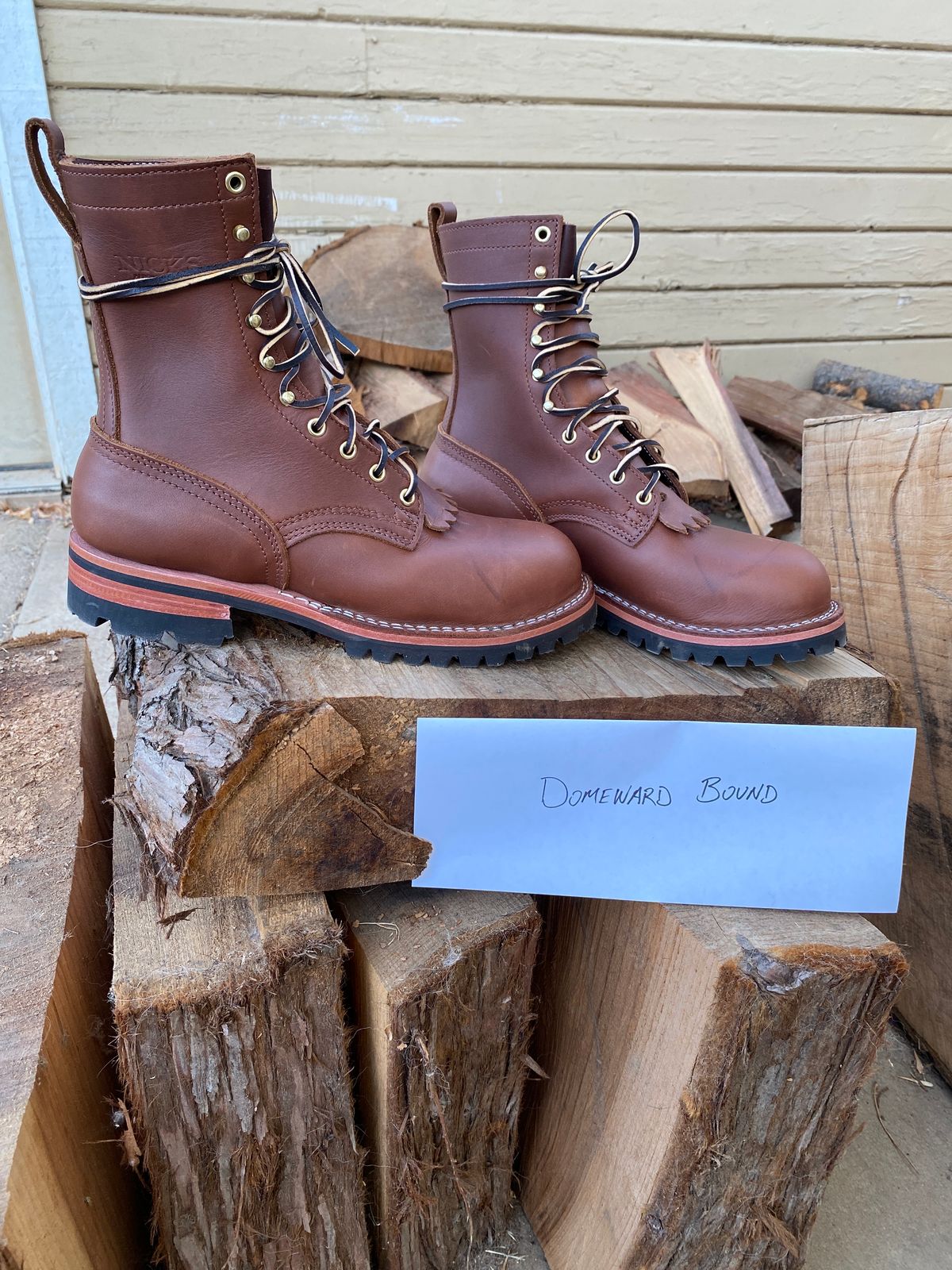 Photo by whiskey.bootlaces on October 2, 2023 of the Nicks BuilderPro in Seidel 1964 Brown.