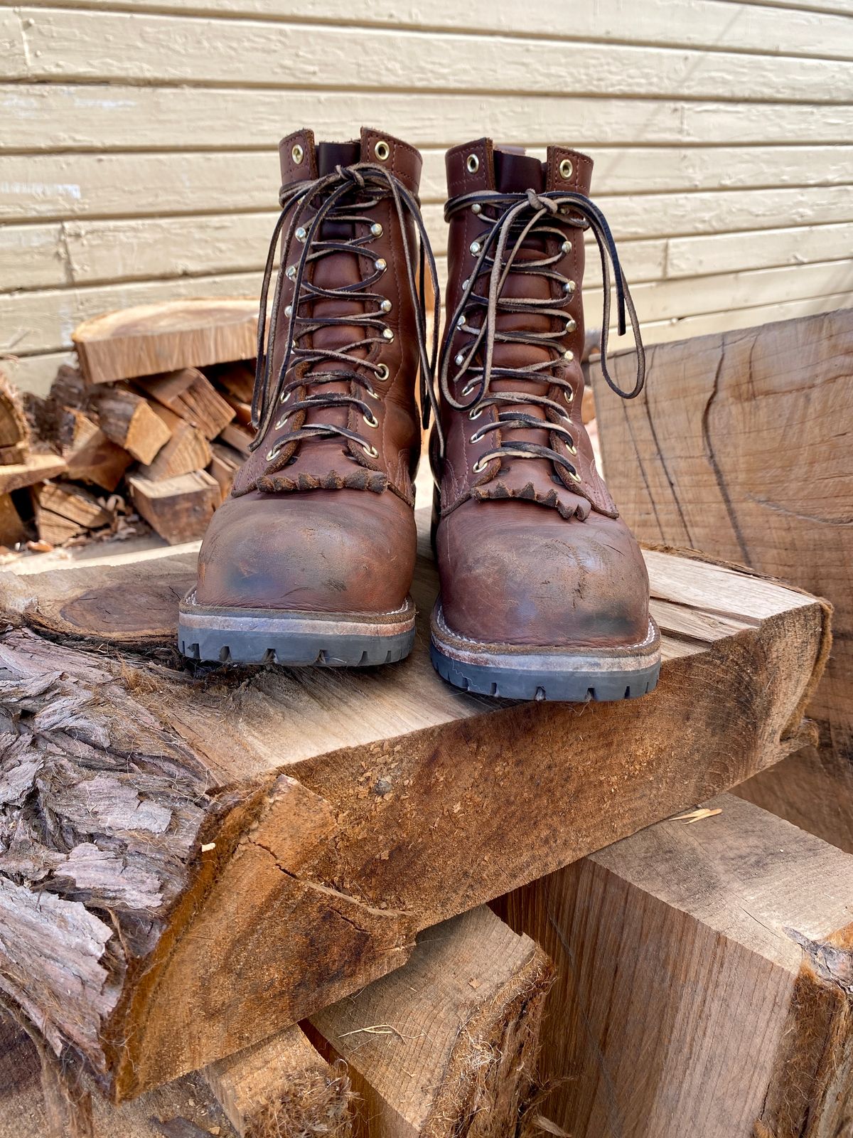 Photo by whiskey.bootlaces on November 4, 2023 of the Nicks BuilderPro in Seidel 1964 Brown.