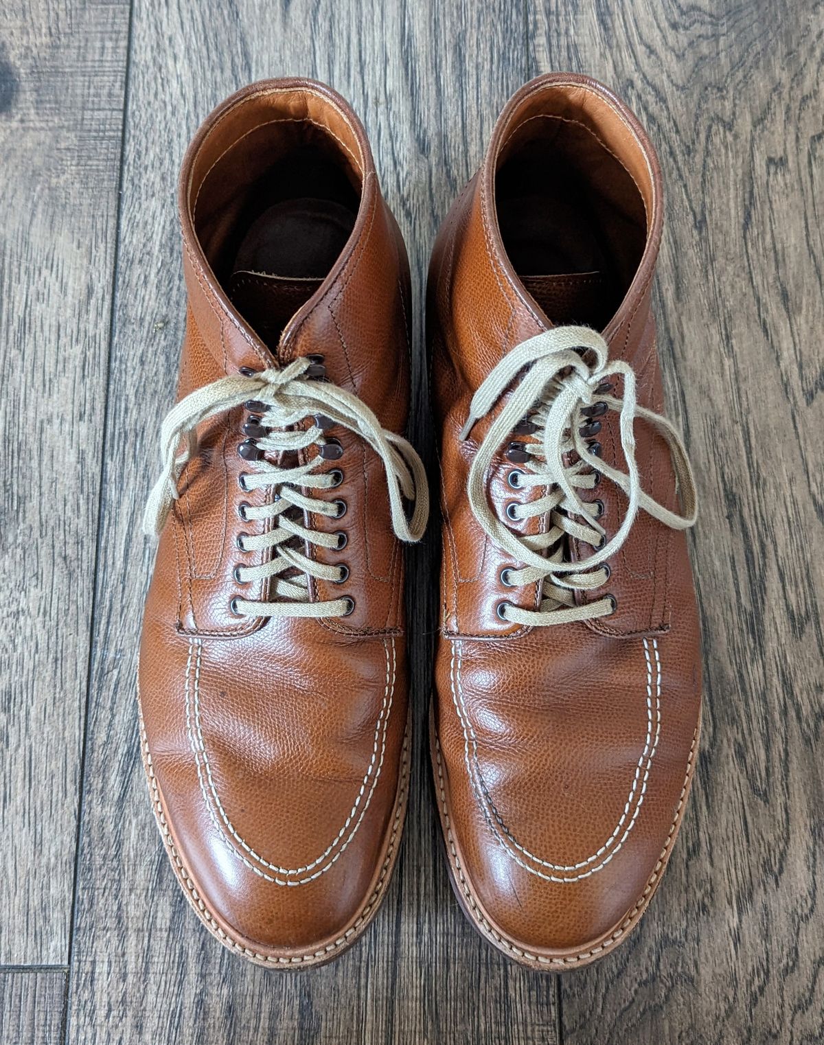 Photo by Nonbread on November 5, 2023 of the Alden Indy Boot in D'Annonay Tan Alpine Grain Calf.