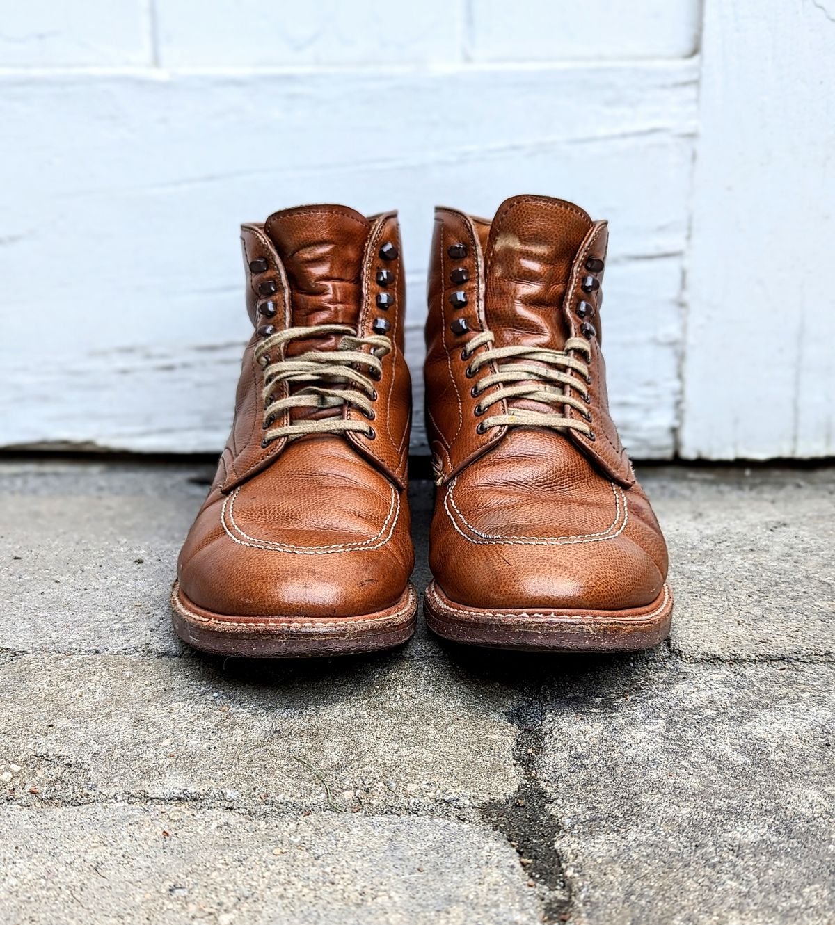 Photo by Nonbread on February 5, 2024 of the Alden Indy Boot in D'Annonay Tan Alpine Grain Calf.