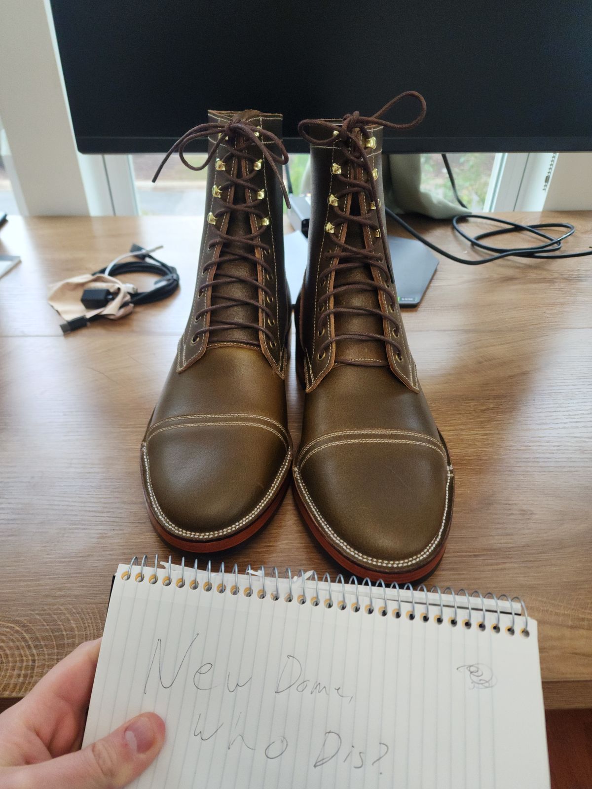 Photo by sasquatch on October 1, 2025 of the Imperium Radical in Horween Olive Waxed Flesh.