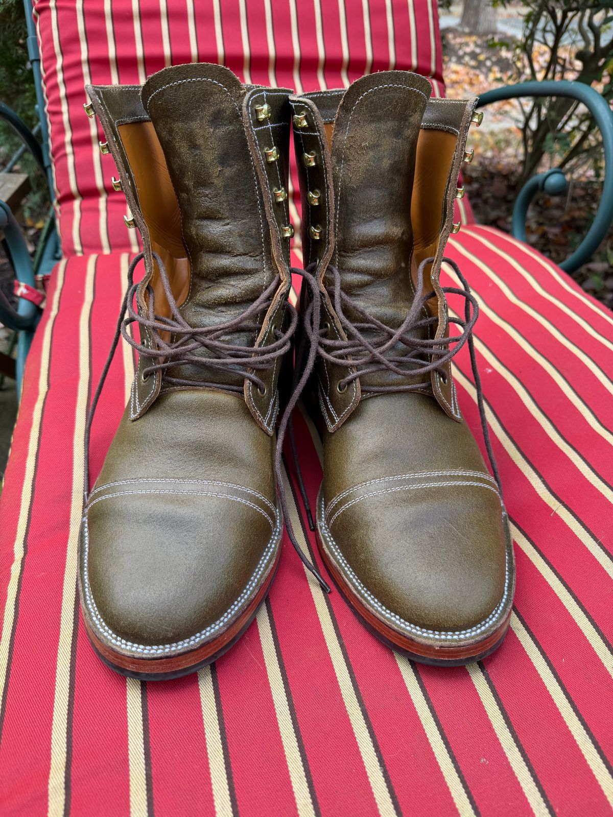 Photo by sasquatch on November 3, 2025 of the Imperium Radical in Horween Olive Waxed Flesh.