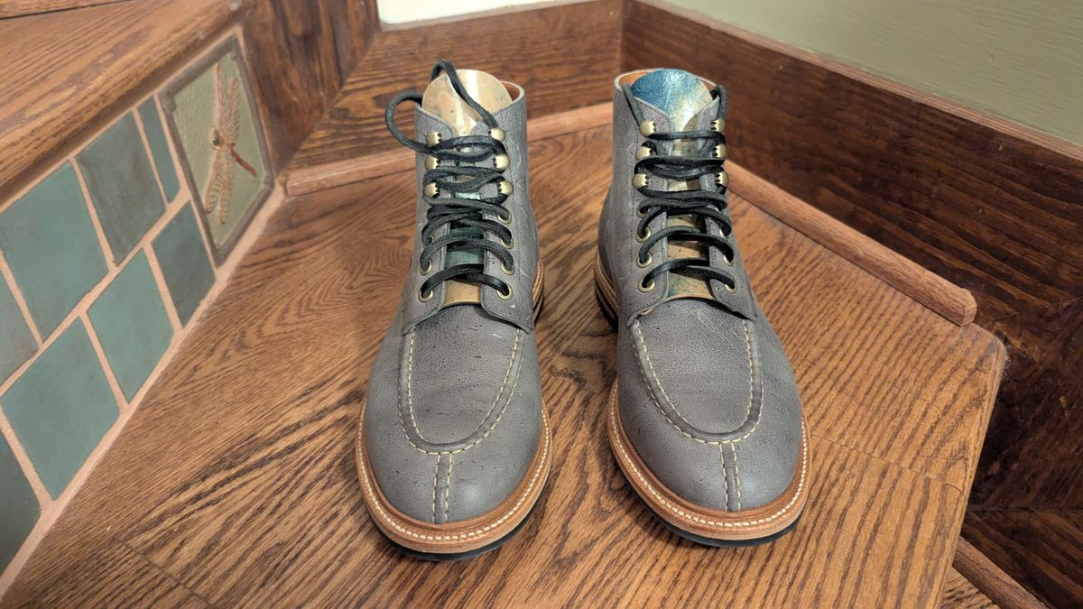 Photo by Eazyianish on December 16, 2025 of the Grant Stone Ottawa Boot in C.F. Stead Storm Waxed Kudu.