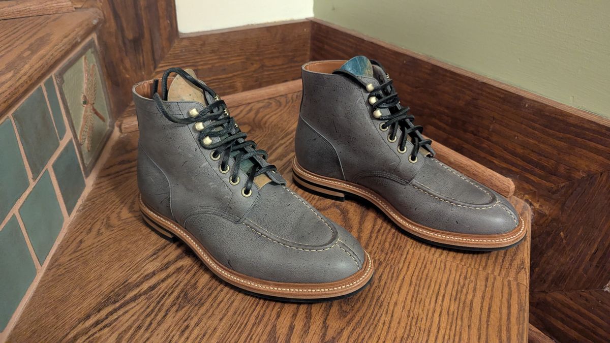 Photo by Eazyianish on December 16, 2025 of the Grant Stone Ottawa Boot in C.F. Stead Storm Waxed Kudu.