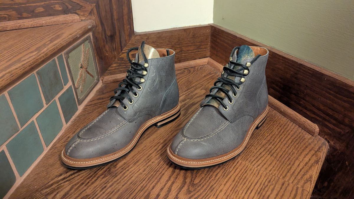 Photo by Eazyianish on December 16, 2025 of the Grant Stone Ottawa Boot in C.F. Stead Storm Waxed Kudu.