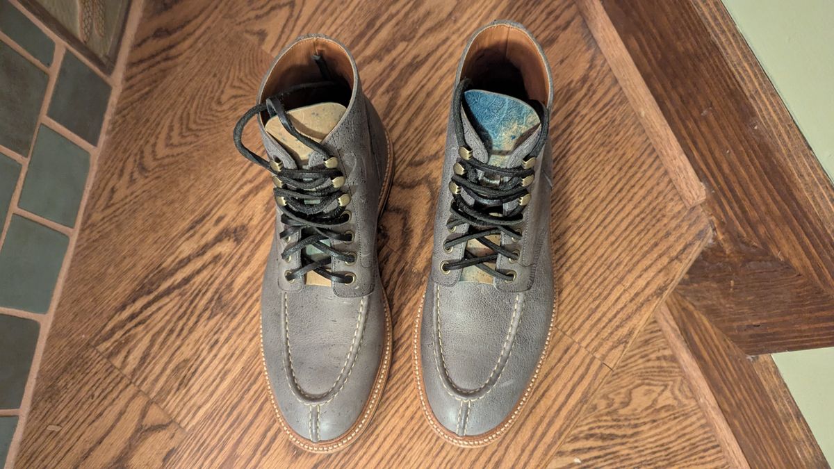 Photo by Eazyianish on December 16, 2025 of the Grant Stone Ottawa Boot in C.F. Stead Storm Waxed Kudu.