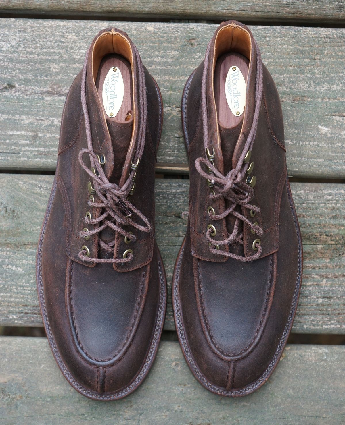Photo by Eazyianish on October 2, 2022 of the Grant Stone Ottawa Boot in C.F. Stead Tobacco Waxy Commander Suede.