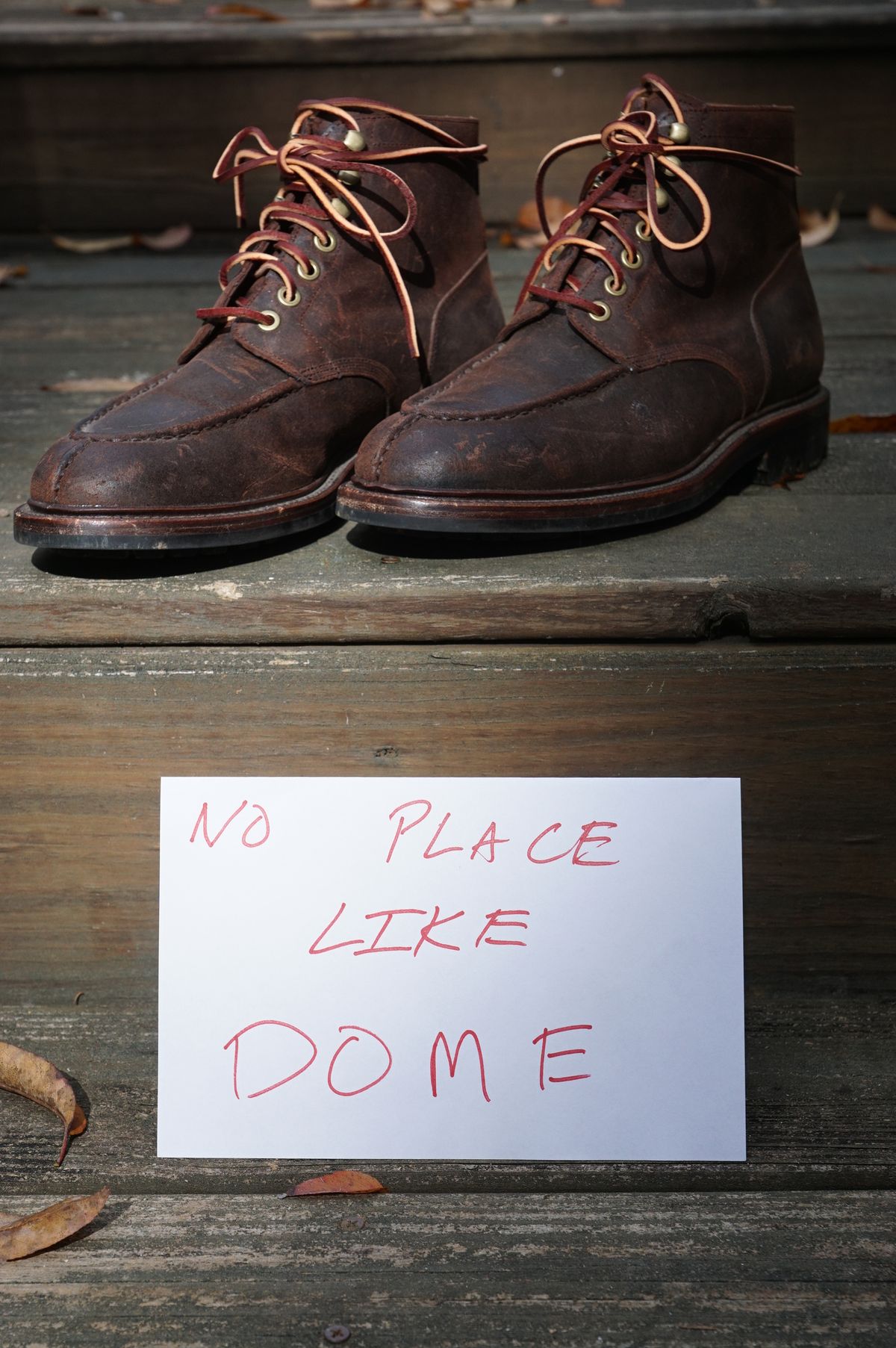 Photo by Eazyianish on November 4, 2022 of the Grant Stone Ottawa Boot in C.F. Stead Tobacco Waxy Commander Suede.