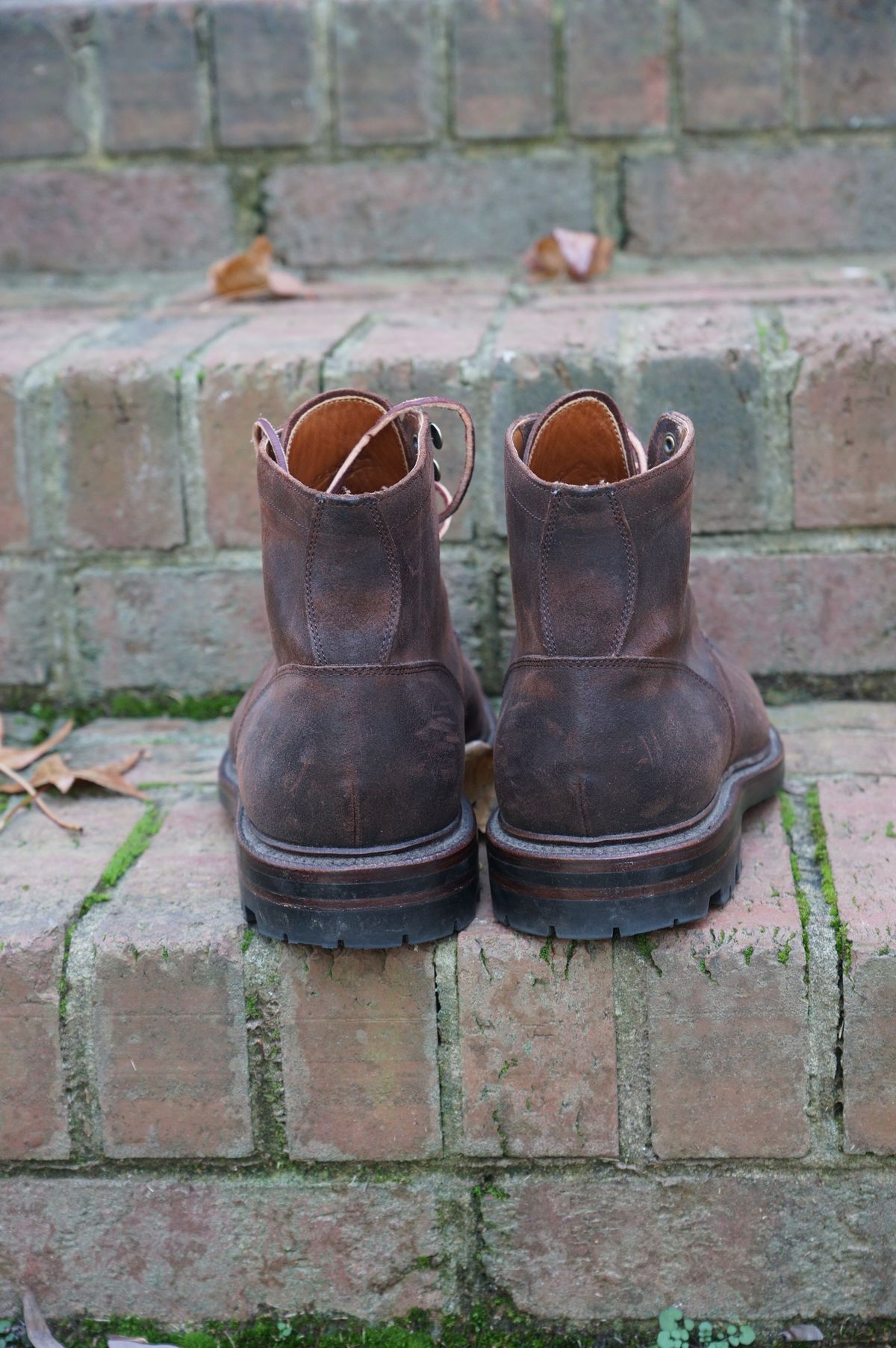 Photo by Eazyianish on December 5, 2022 of the Grant Stone Ottawa Boot in C.F. Stead Tobacco Waxy Commander Suede.