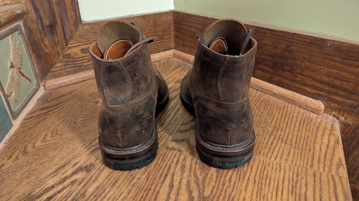 Photo by Eazyianish on December 7, 2025 of the Grant Stone Ottawa Boot in C.F. Stead Tobacco Waxy Commander Suede.