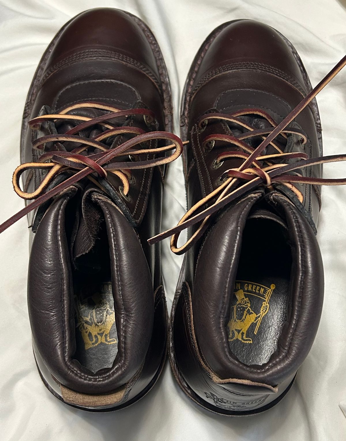 Photo by rattler360 on March 1, 2024 of the Jim Green African Ranger in Horween Burgundy Chromexcel.