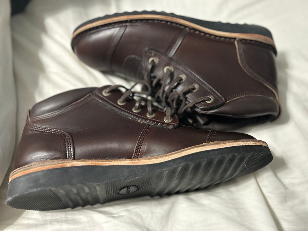 Photo by rattler360 on October 1, 2023 of the Jim Green African Ranger in Horween Burgundy Chromexcel.