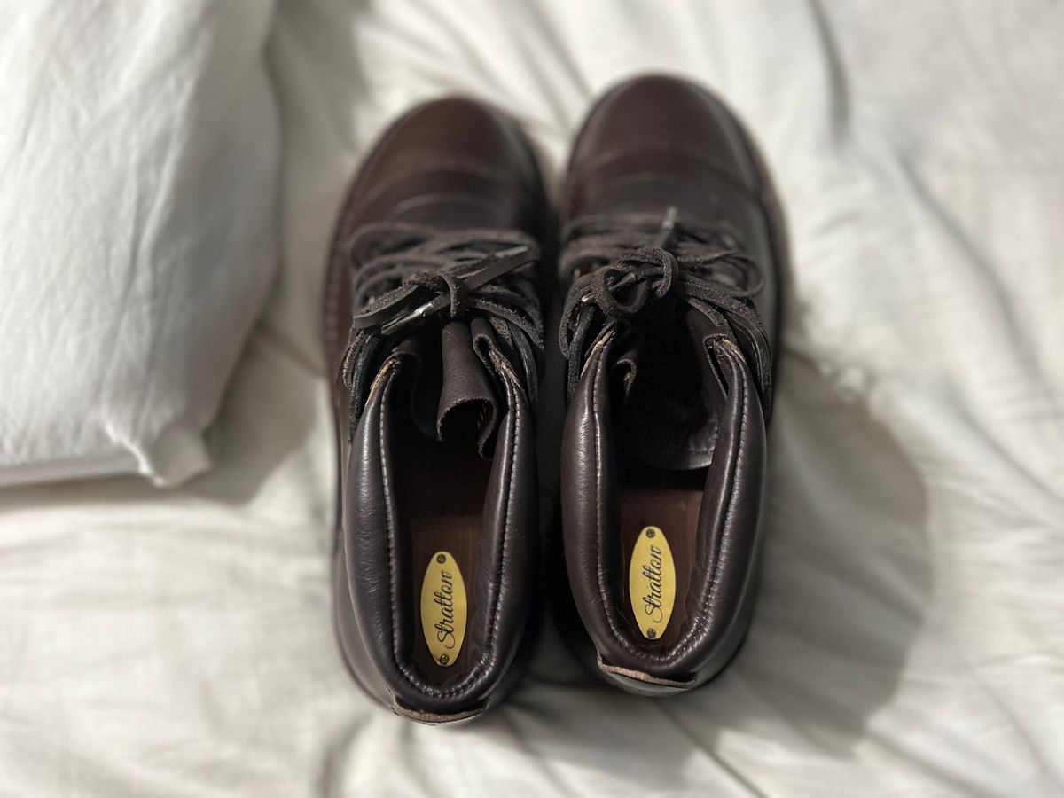 Photo by rattler360 on October 1, 2023 of the Jim Green African Ranger in Horween Burgundy Chromexcel.
