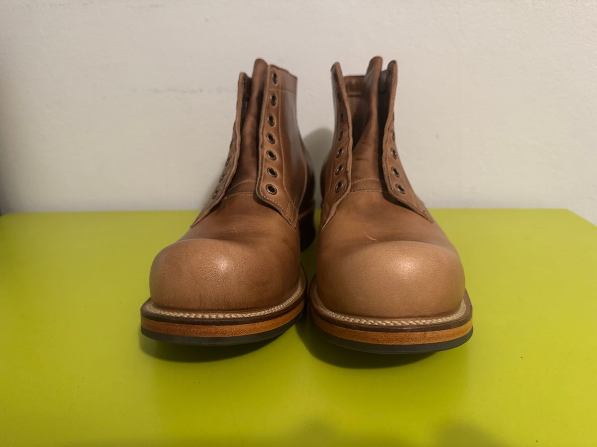 Photo by GalaxyGuy on November 1, 2025 of the Viberg Service Boot in Horween Natural Chromexcel Horsehide.