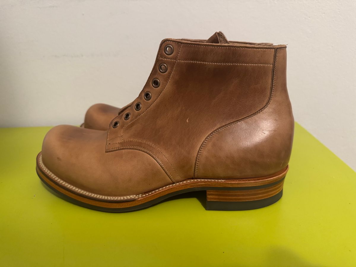 Photo by GalaxyGuy on November 1, 2025 of the Viberg Service Boot in Horween Natural Chromexcel Horsehide.
