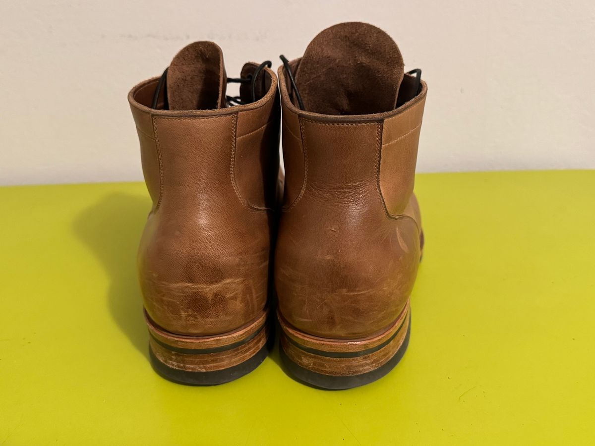 Photo by GalaxyGuy on December 1, 2025 of the Viberg Service Boot in Horween Natural Chromexcel Horsehide.