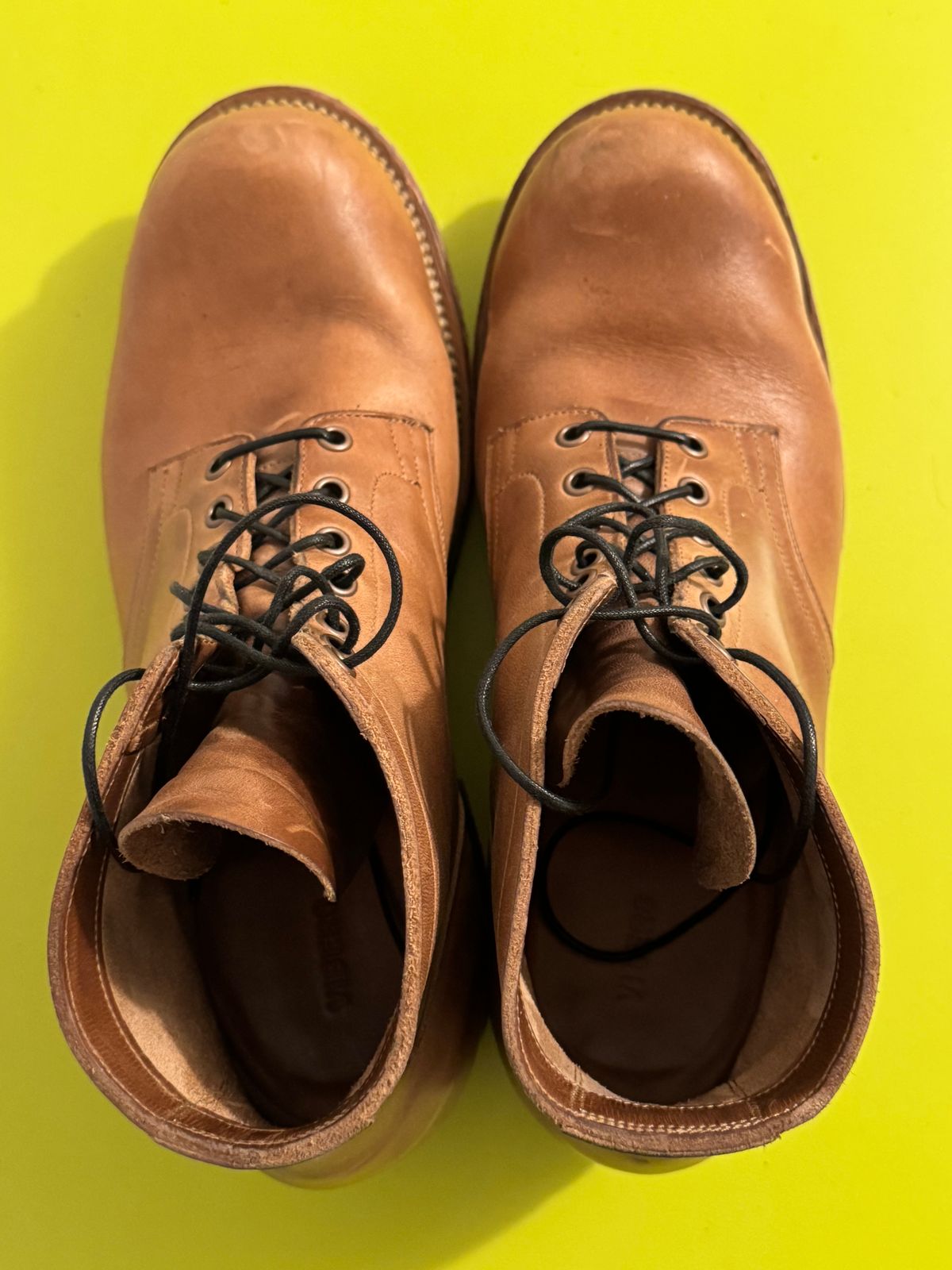 Photo by GalaxyGuy on December 1, 2025 of the Viberg Service Boot in Horween Natural Chromexcel Horsehide.