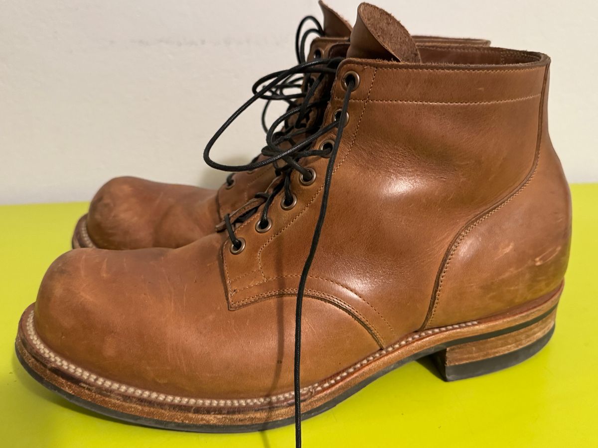 Photo by GalaxyGuy on February 4, 2026 of the Viberg Service Boot in Horween Natural Chromexcel Horsehide.