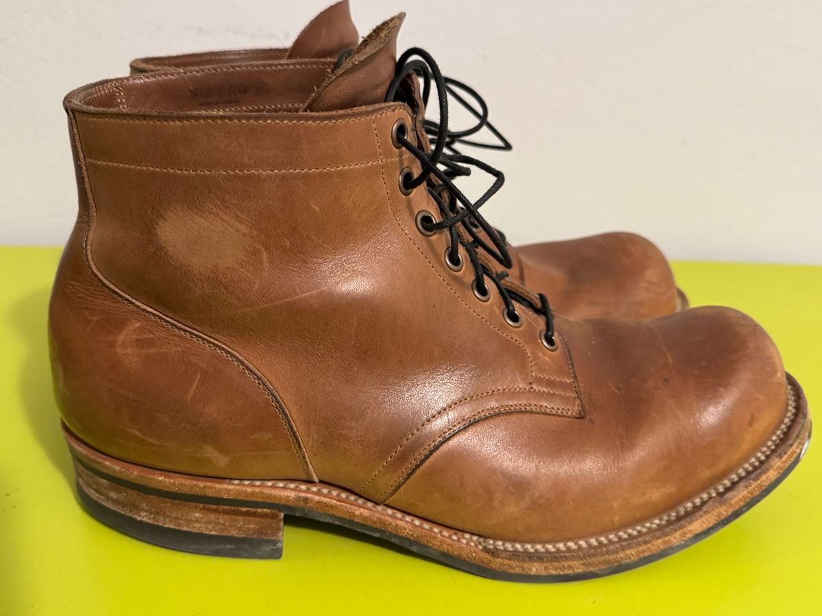 Photo by GalaxyGuy on February 4, 2026 of the Viberg Service Boot in Horween Natural Chromexcel Horsehide.