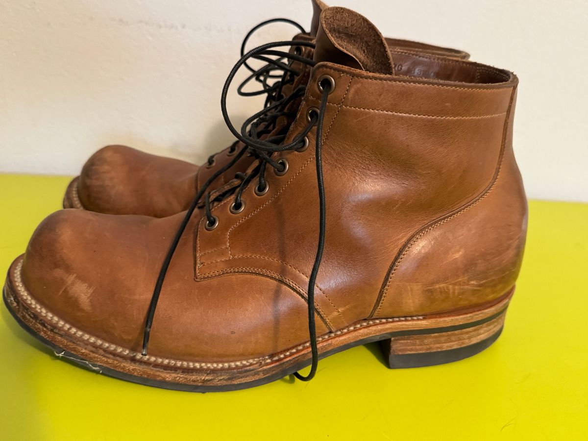 Photo by GalaxyGuy on March 1, 2026 of the Viberg Service Boot in Horween Natural Chromexcel Horsehide.