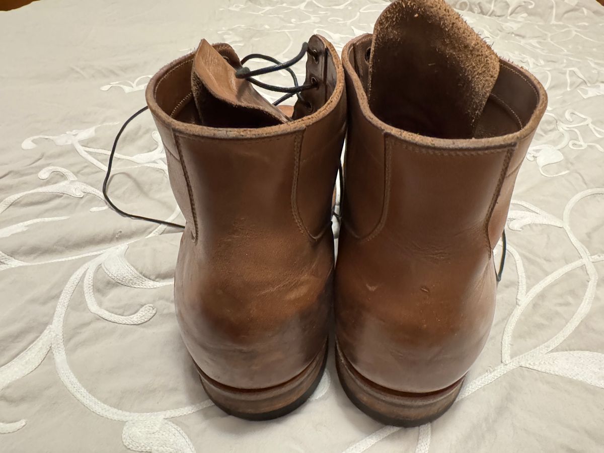 Photo by GalaxyGuy on April 6, 2026 of the Viberg Service Boot in Horween Natural Chromexcel Horsehide.