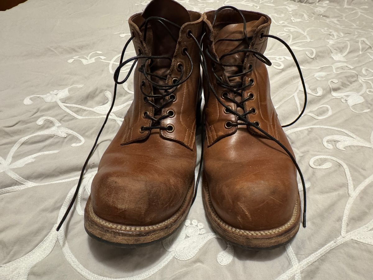 Photo by GalaxyGuy on April 6, 2026 of the Viberg Service Boot in Horween Natural Chromexcel Horsehide.