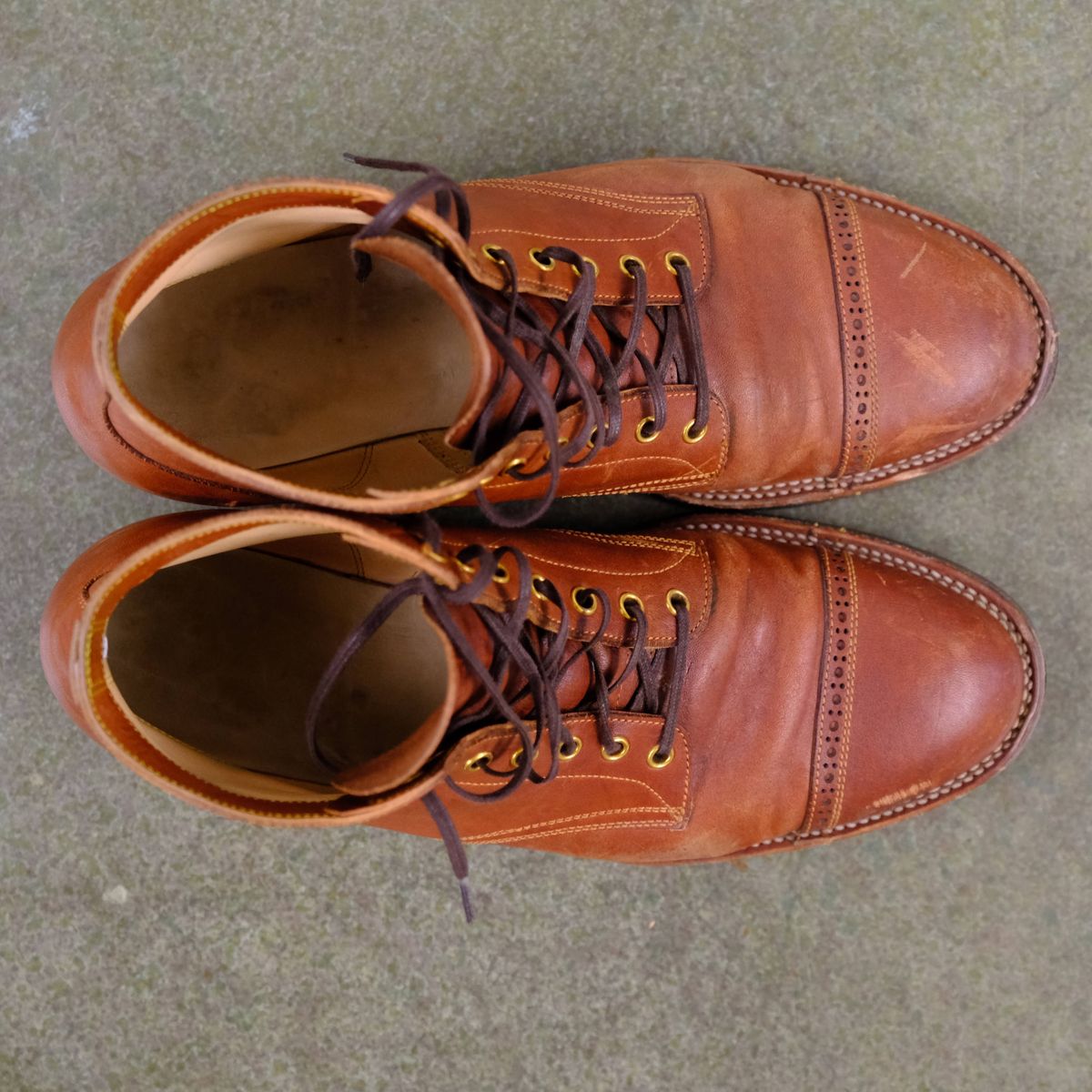 Photo by GalaxyGuy on February 2, 2023 of the Iron Boots Devil Dog in Maryam Brown Horsebutt.