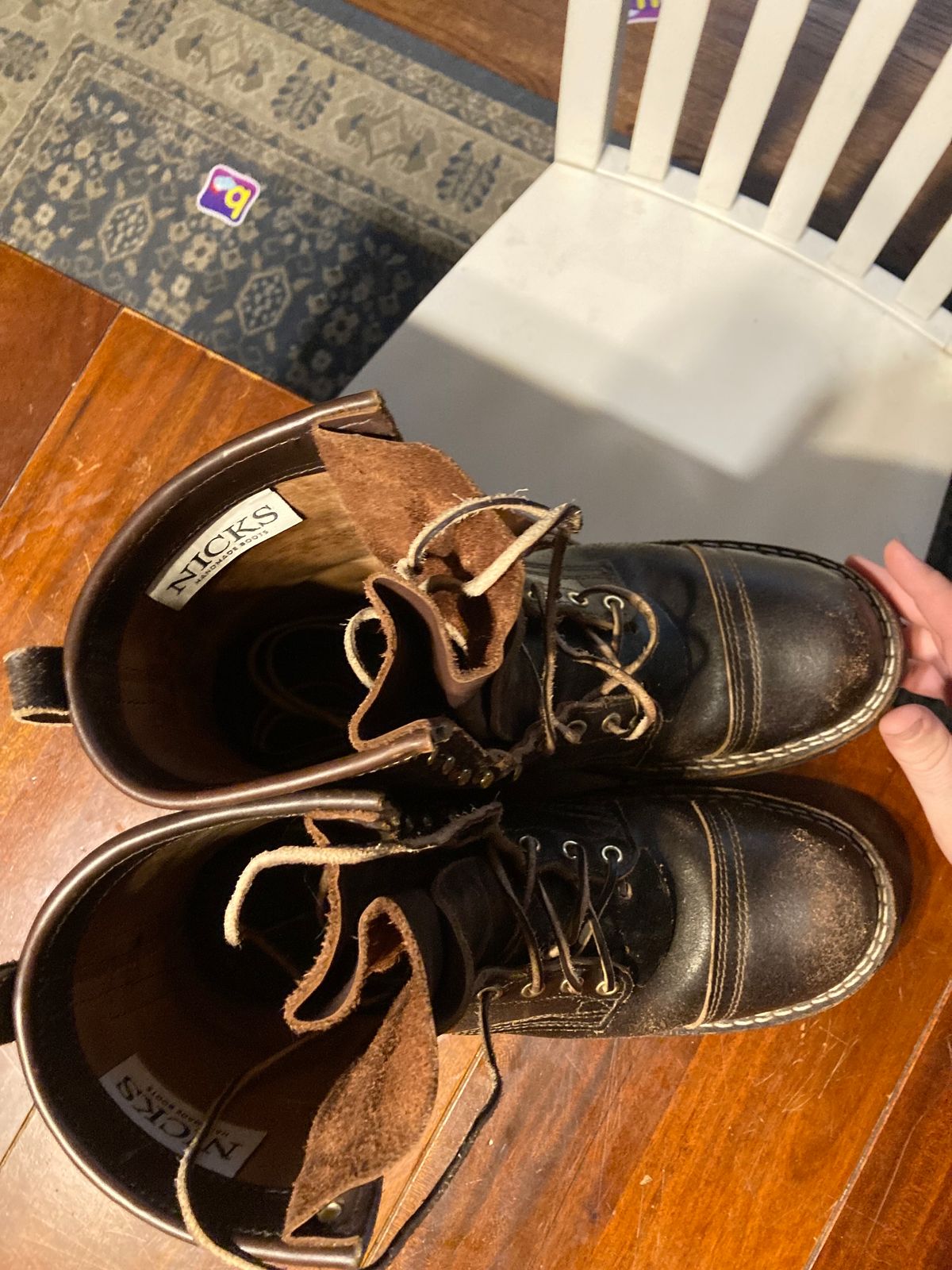 Photo by sigben59 on November 4, 2023 of the Nicks Urban Logger in Horween Brown Waxed Flesh.