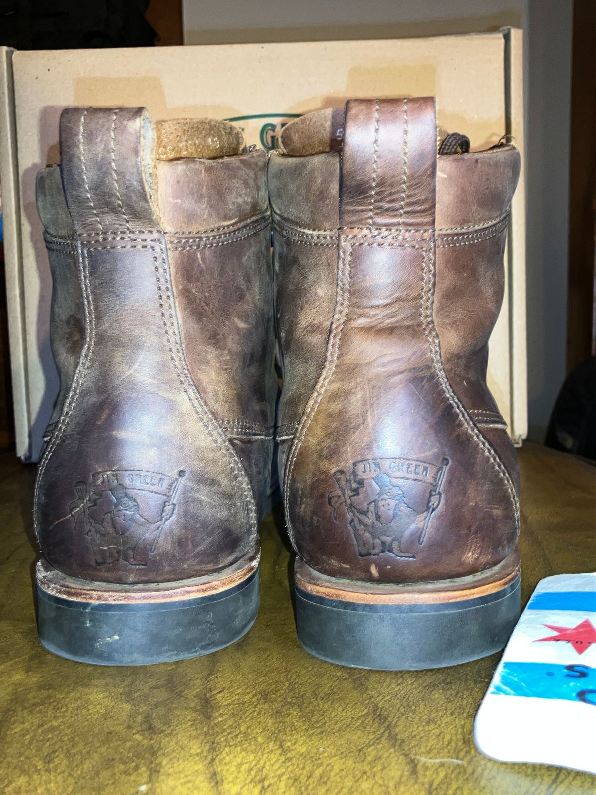 Photo by sigben59 on November 2, 2025 of the Jim Green Meander – Moc-Toe in Bronco Brown - Oily Pull Up.