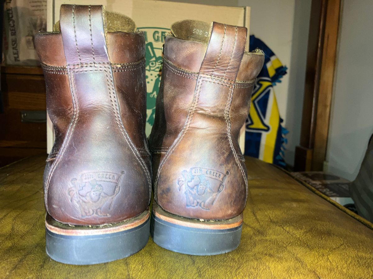 Photo by sigben59 on December 4, 2025 of the Jim Green Meander – Moc-Toe in Bronco Brown - Oily Pull Up.