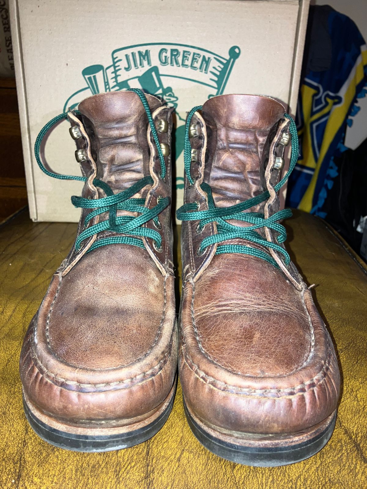 Photo by sigben59 on February 3, 2026 of the Jim Green Meander – Moc-Toe in Bronco Brown - Oily Pull Up.