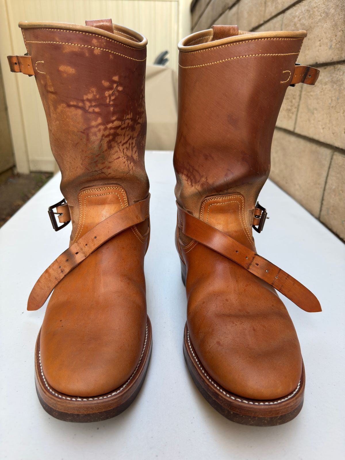 Photo by mrchaselm on March 5, 2025 of the Unsung U 22-2 Engineer Boot in Maryam Natural Rovesico Sego Horsebutt.