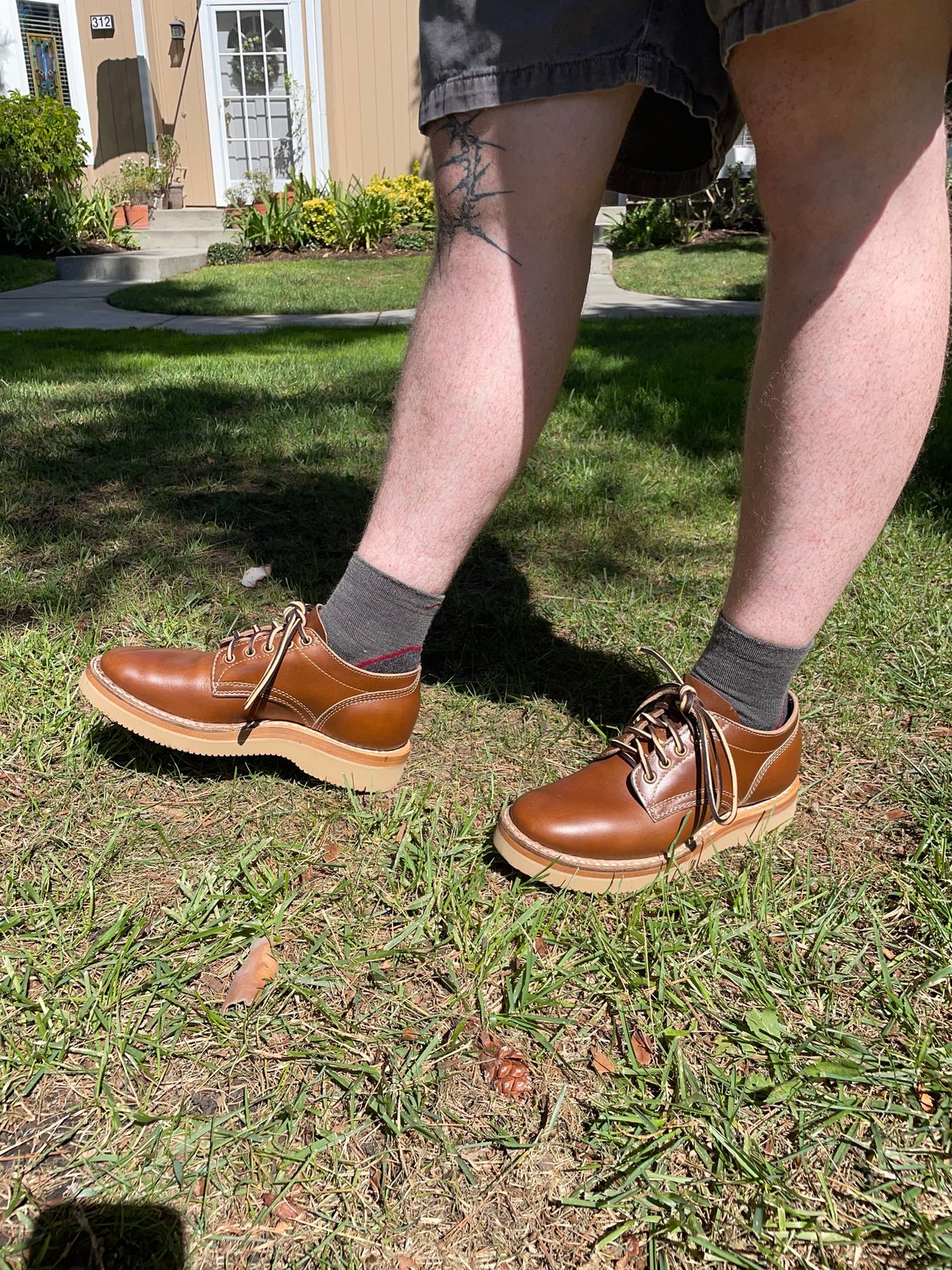Photo by mrchaselm on October 1, 2022 of the White's Oxford in Horween British Tan Chromexcel.