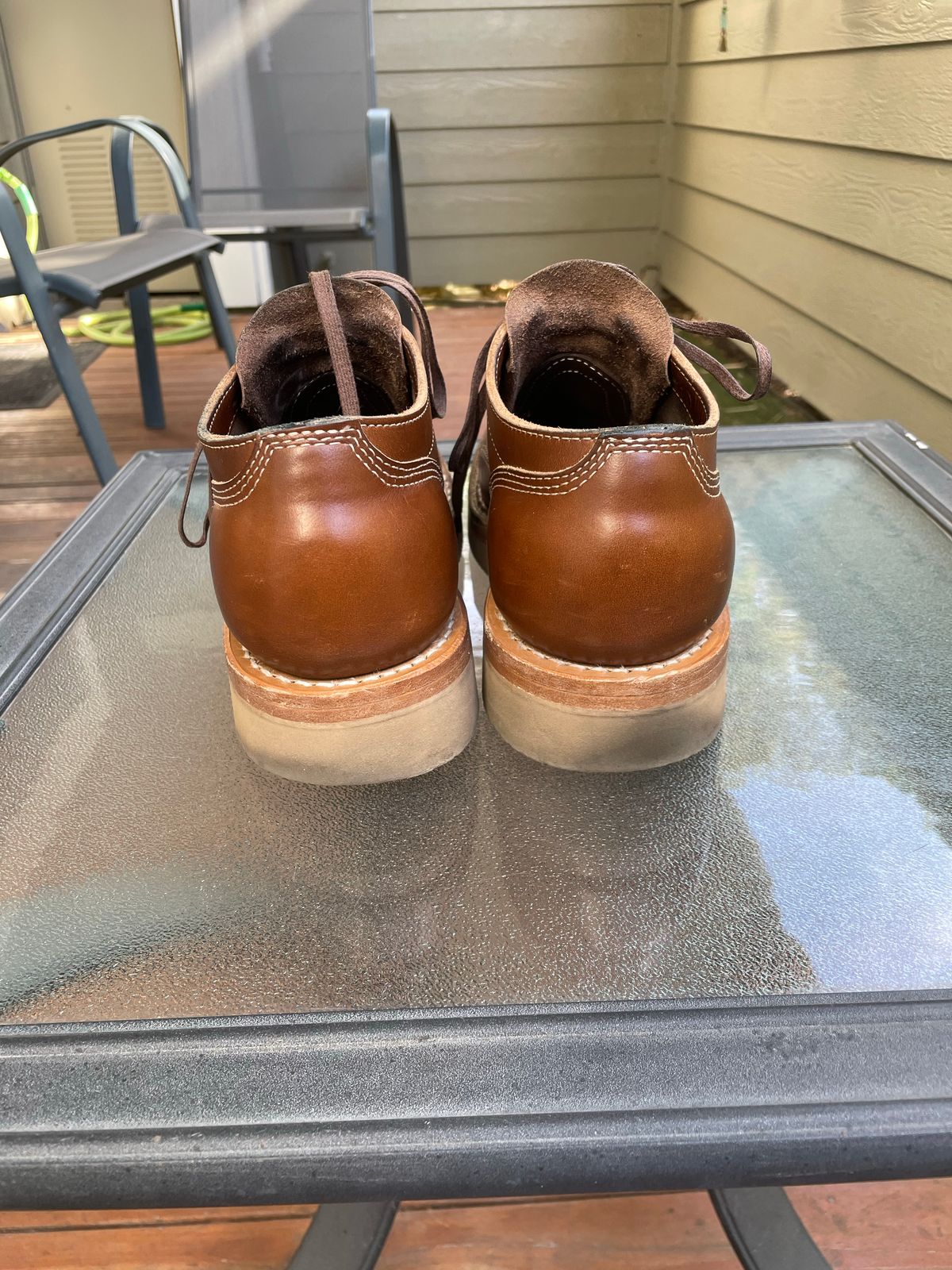 Photo by mrchaselm on November 4, 2022 of the White's Oxford in Horween British Tan Chromexcel.
