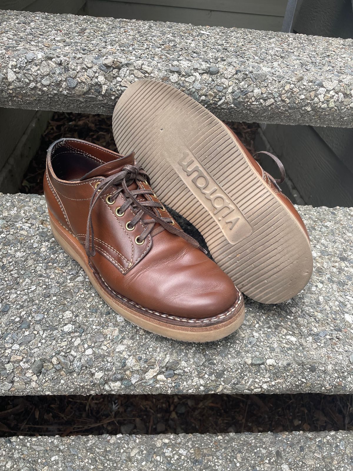 Photo by mrchaselm on February 3, 2023 of the White's Oxford in Horween British Tan Chromexcel.