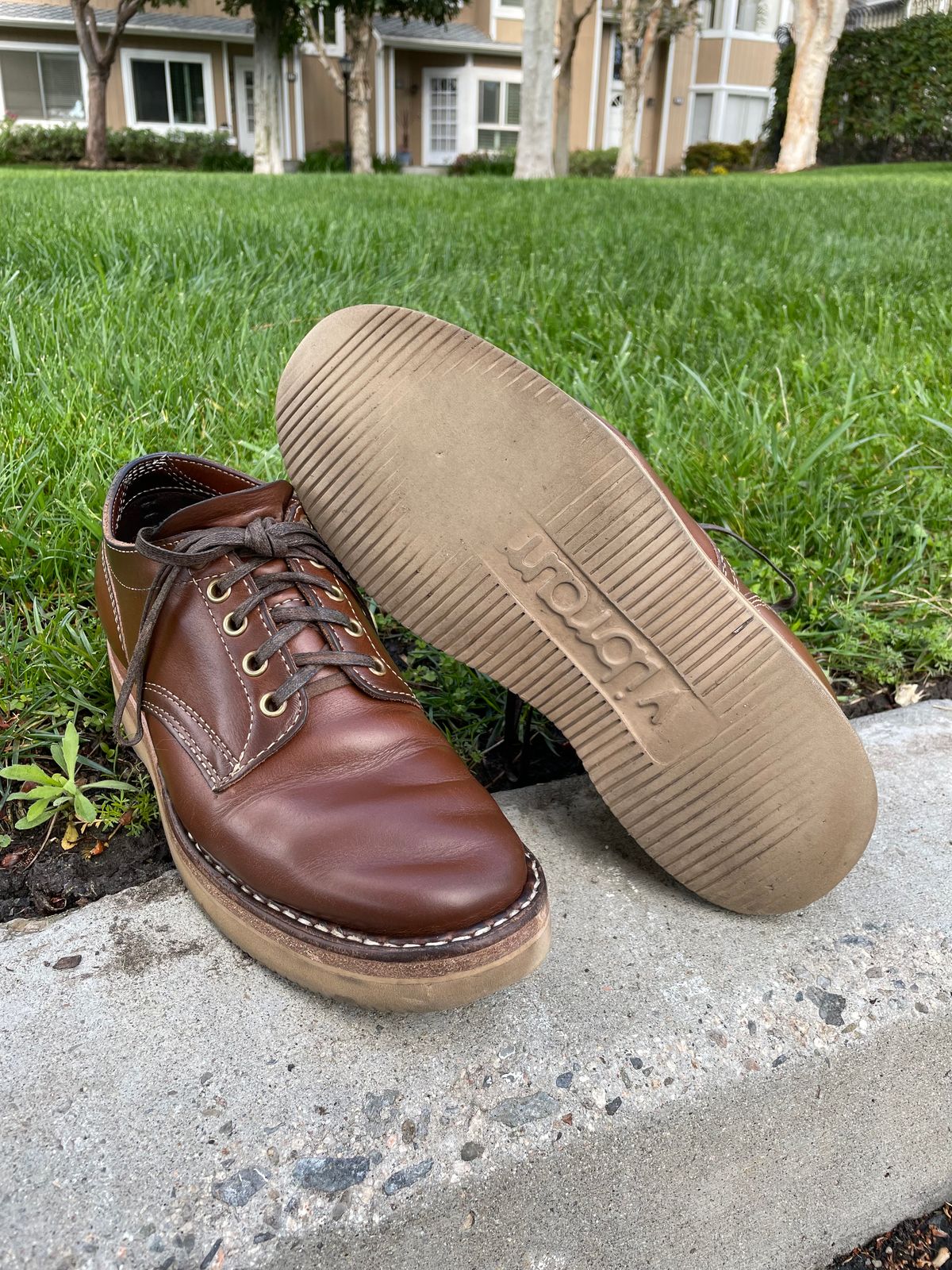 Photo by mrchaselm on April 2, 2023 of the White's Oxford in Horween British Tan Chromexcel.