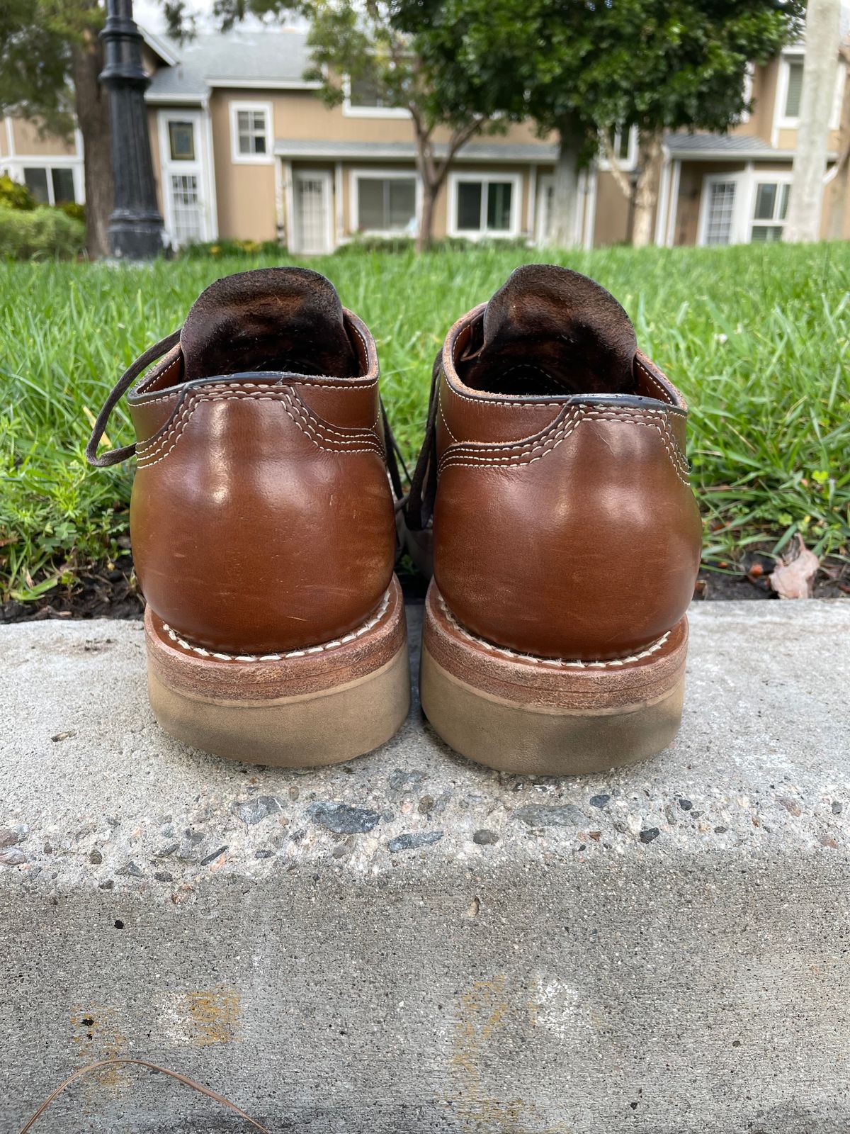 Photo by mrchaselm on April 2, 2023 of the White's Oxford in Horween British Tan Chromexcel.