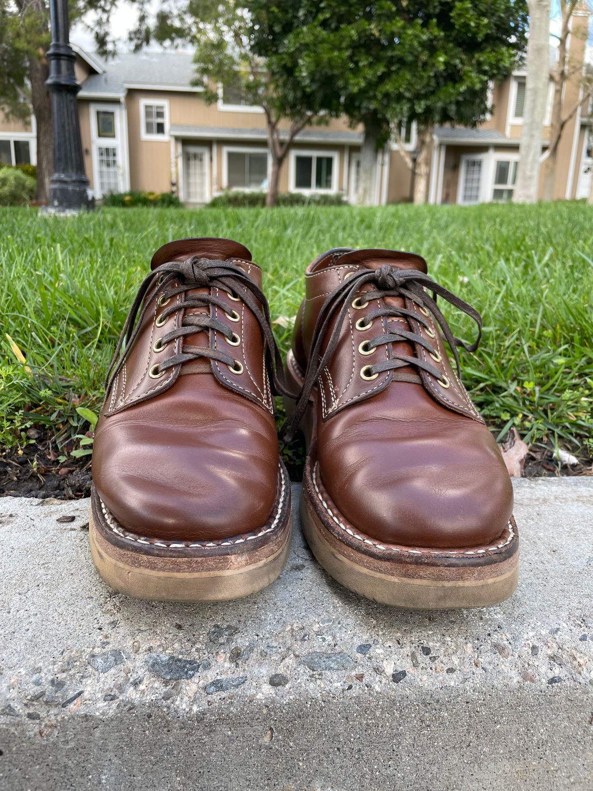Photo by mrchaselm on April 2, 2023 of the White's Oxford in Horween British Tan Chromexcel.