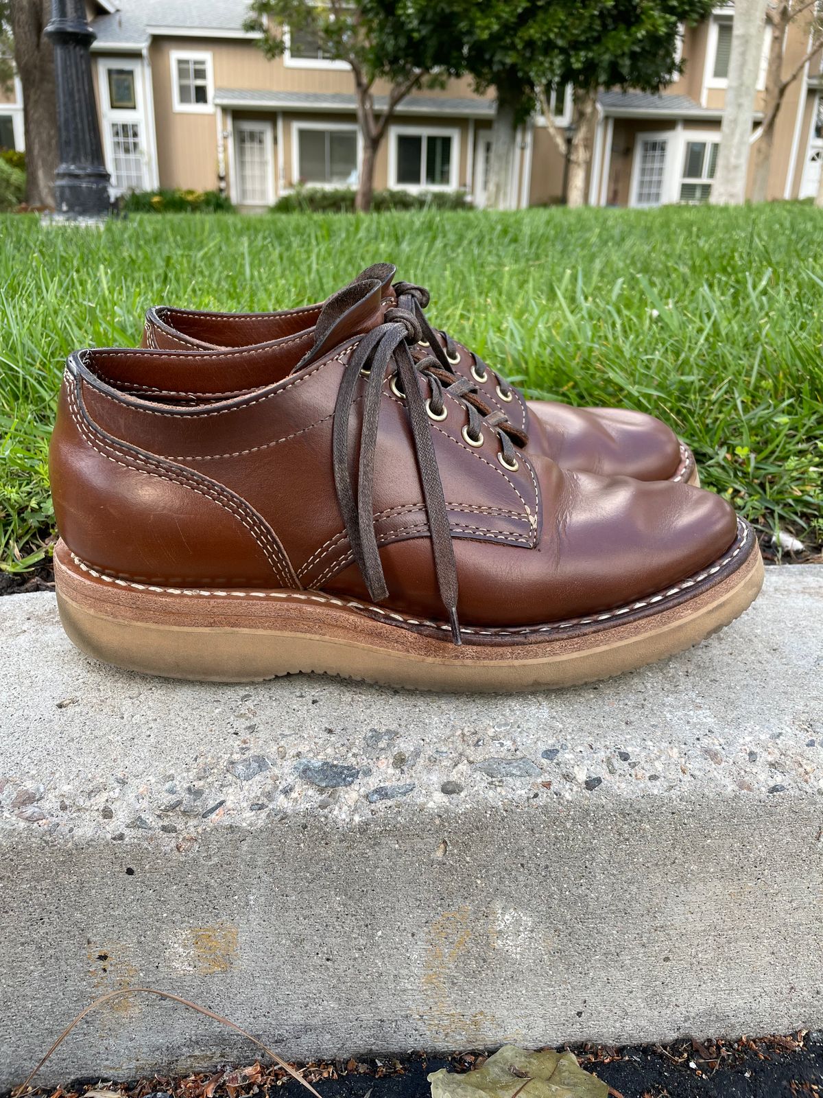 Photo by mrchaselm on April 2, 2023 of the White's Oxford in Horween British Tan Chromexcel.