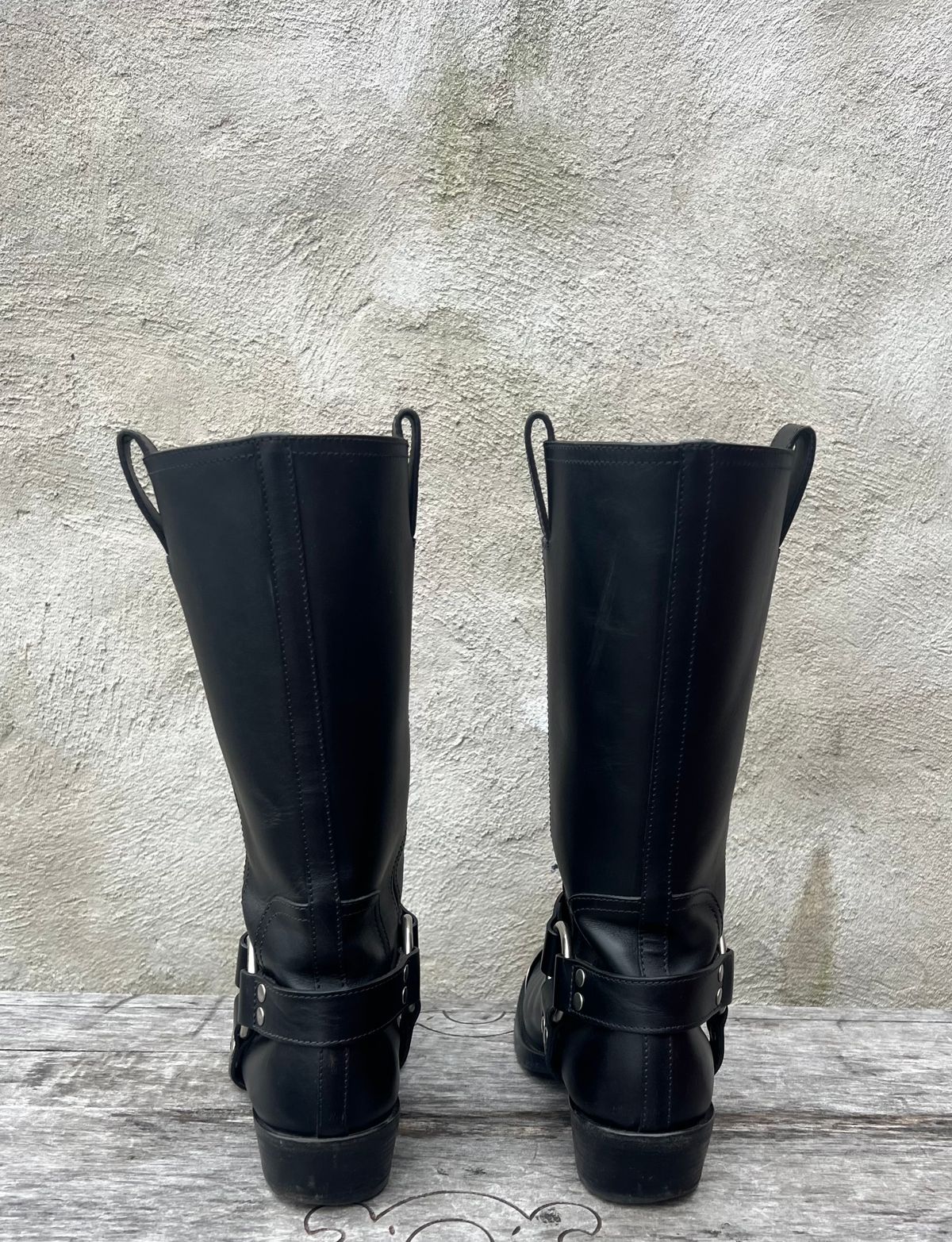 Photo by dring on March 4, 2024 of the Gucci Harness Boots in Black Calf.